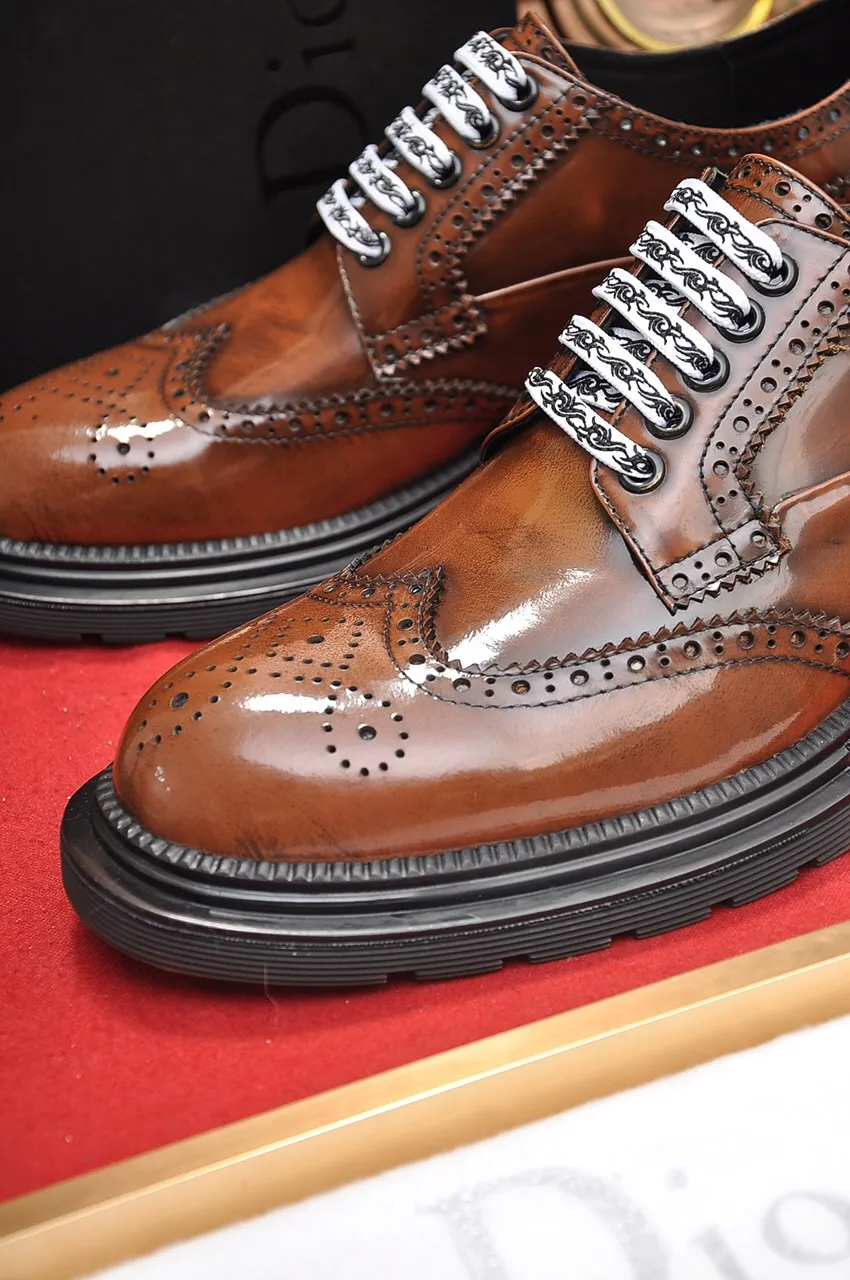 Men's shoes 💰700💶 [Dior] high-end goods Niuli original order quality Dior —🆘.Dior original order purchasing, high-end leather shoes, fabric: imported from Italy open-edge beaded cowhide ➕ water-dyed cowhide/cowhide lining ➕ special original outsole, fine workmanship, real-life shooting 🎬 size: 38-45 (customized at 45)